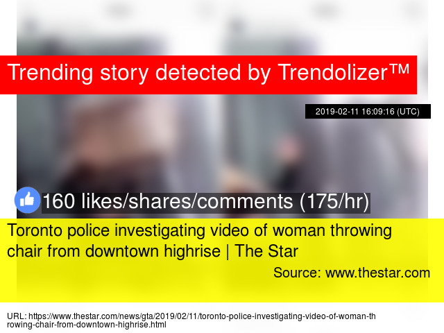Toronto Police Investigating Video Of Woman Throwing Chair