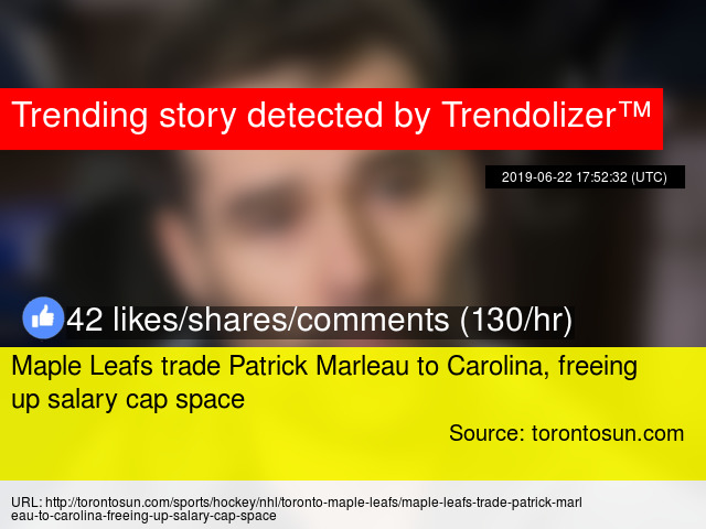 Maple Leafs Trade Patrick Marleau To Carolina Freeing Up Salary Cap Space