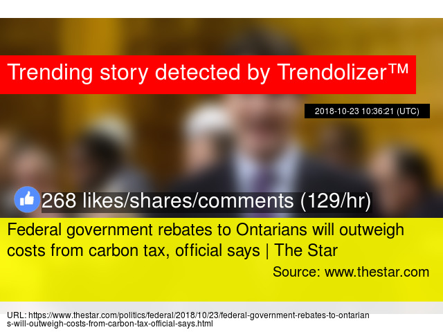 Federal Government Rebates To Ontarians Will Outweigh Costs From Federal Government Rebates To Ontarians Will Outweigh Costs From Carbon Tax Official Says The Star